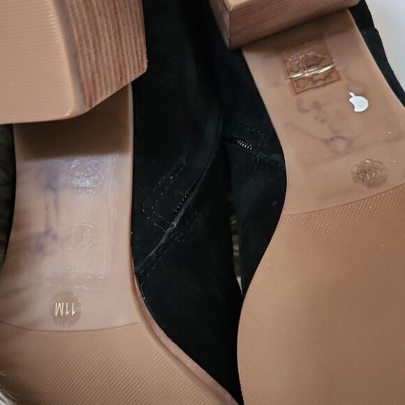 Tory Burch Sofia 65MM Suede Black Ankle Booties #50895 Women's Size 11 - Picture 5 of 10